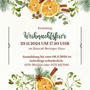 Weihnachtsfeier 29. November 2024